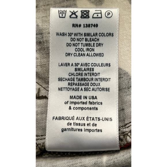 M1-22 ETIENNE MARCEL Women's Jeans Camo Zipper Pockets Green Size 27 - Picture 8 of 9